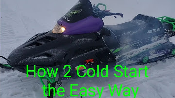 How 2 Cold Start your snowmobile the easy way (1 pull)