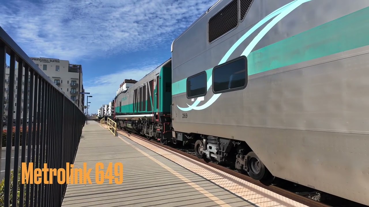 Trains at Oceanside Transit Center, CA, USA (Pacific Surfliner/Sprinter/MetroLink)