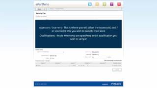 ePortfolio - Internal Verifier - Creating Sample Plan / Forward Planning