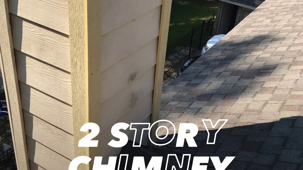 2 story chimney repair & replacing hardie board YouTube