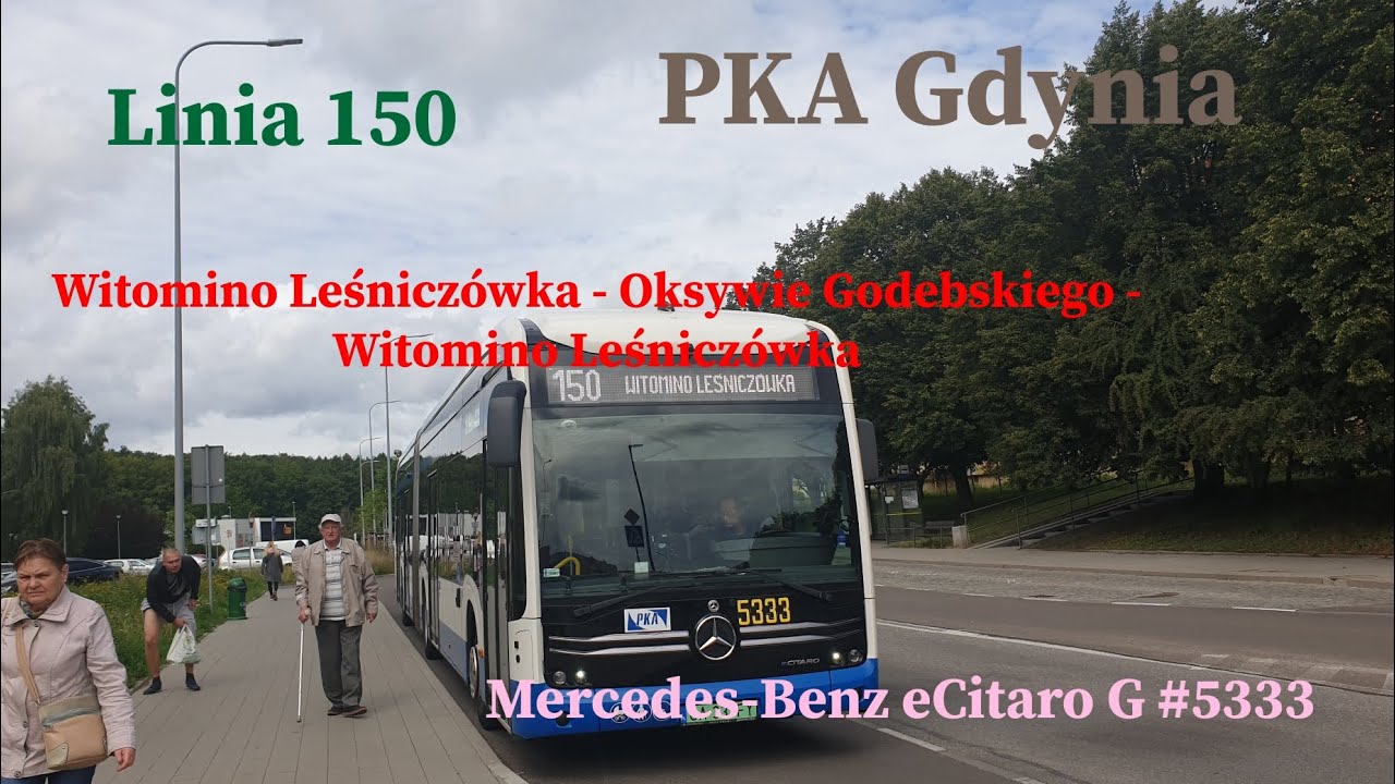 Linia 150 Gdynia Witomino Leśniczówka-Oksywie Godebskiego-Witomino Leśniczówka MB eCitaro G #5333
