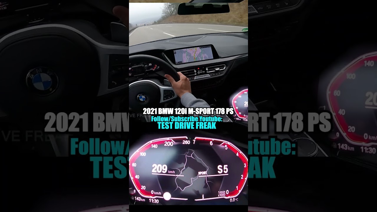 2021 BMW 120i M-Sport 178 PS Topspeed Autobahn POV 
