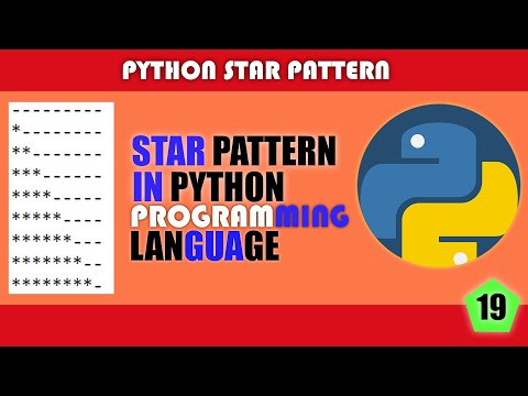 #19 ||  "*" STAR PATTERN|| in | PYTHON | Programming Language