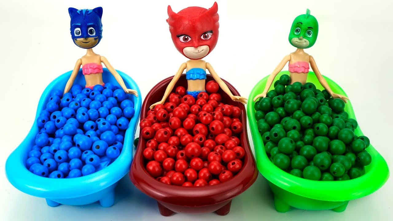 Paw Patrol Toys! Colored Mermaids PJ Masks Wrong Heads Bathtub and