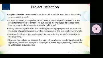 Project selection through strategic alignment - 20230223 BMPIII Recording