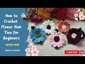 ⚡⚡How to Crochet Flower Hair Ties | Tutorial for Beginners #tutorial #crochet #trending #diy
