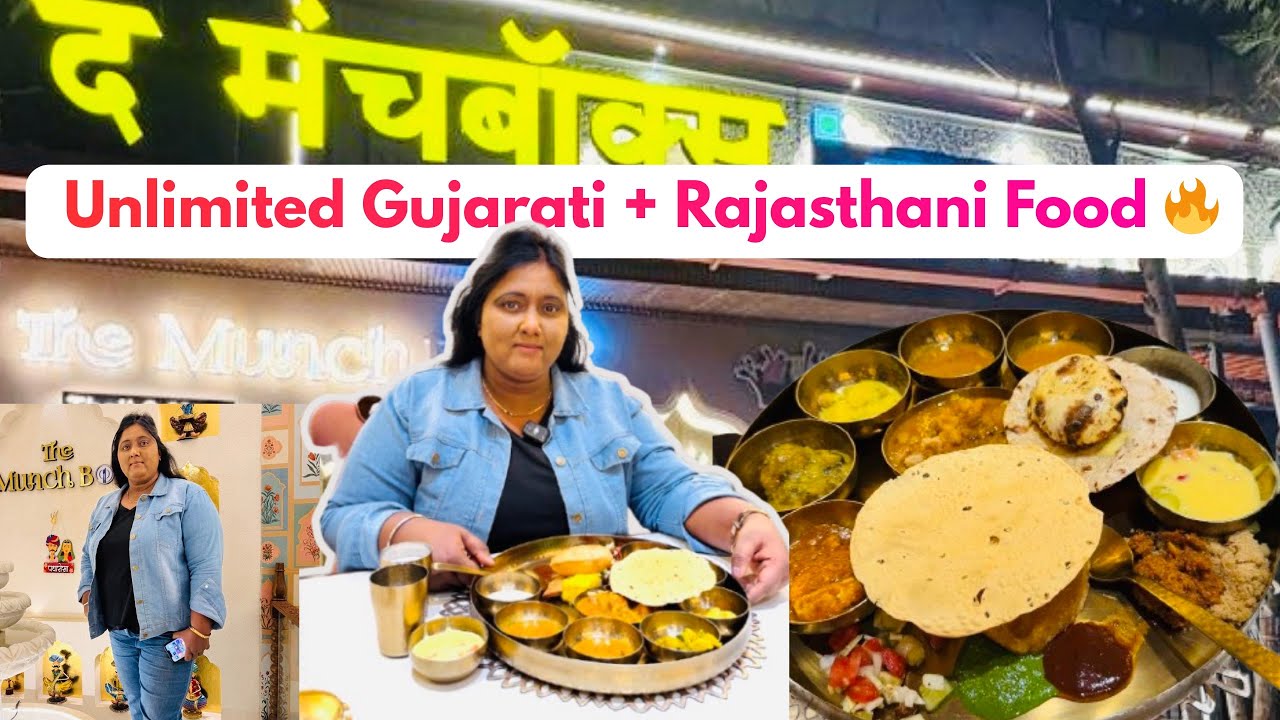 Unlimited Gujarati Rajasthani Thali in Mumbai🤯 | 25+ Items Pure Veg @ The Munch box Thali