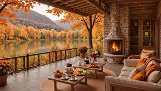 Relaxing Autumn Ambience 🍂 Cozy Fireplace and Soft Piano music 🎶 Perfect for Relaxing and Sleeping screenshot 5