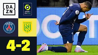 201! Mbappé bricht Tor-Rekord von Cavani: PSG - Nantes 4:2 | Ligue 1 | DAZN Highlights