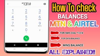 How To Check For SMS| Data | Mins & Airtime Balance On MTN & AIRTEL screenshot 4