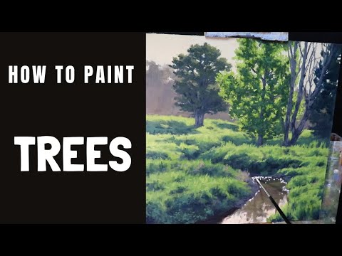 How to Paint TREES  Tips For Painting Sunlit Translucent Leaves
