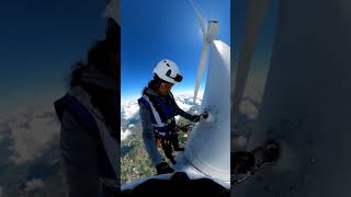 Working on Top of a Giant Wind Turbine (Dizzying POV) 🪓🌬️