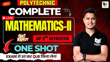 🔥 Polytechnic Complete Mathematics-2 in One Shot | ⚡bteup #math-2 most vvi important question 📃