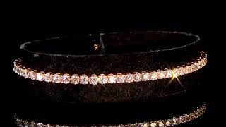 14K ROSE GOLD 5.61CT TDW DIAMOND TENNIS BRACELET. Ref. 407 698