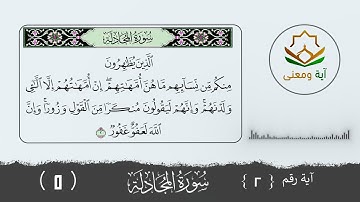 سورة المجادلة معنى الآية رقم (2- 5)