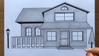 How to Draw a House in 1 Point Perspective
