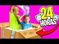 24 HORAS EN UNA CAJA DE CARTON!!*no me esperaba esto*