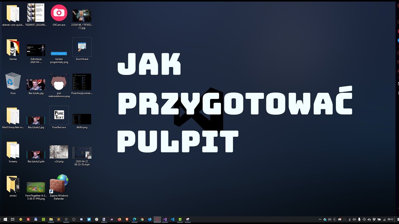 Miniatura filmu: Przygotowanie swojego komputera do wirtualnej prezentacji Skype/Zoom/Teams/Facebook/Youtube