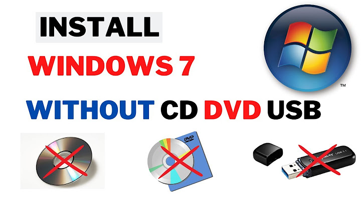 How to install Windows 7 in laptop without CD drive