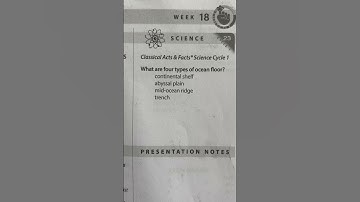 Classical Conversations Cycle 1 week 18 science Four Types of Ocean Floor