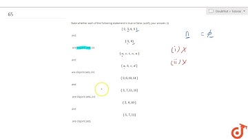 State whether each of the following statement is true or false. Justify your answer. (i) `{ 2, 3...