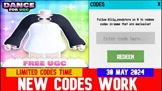 *NEW CODES May 30, 2024* Dance for UGC ROBLOX | LIMITED CODES TIME