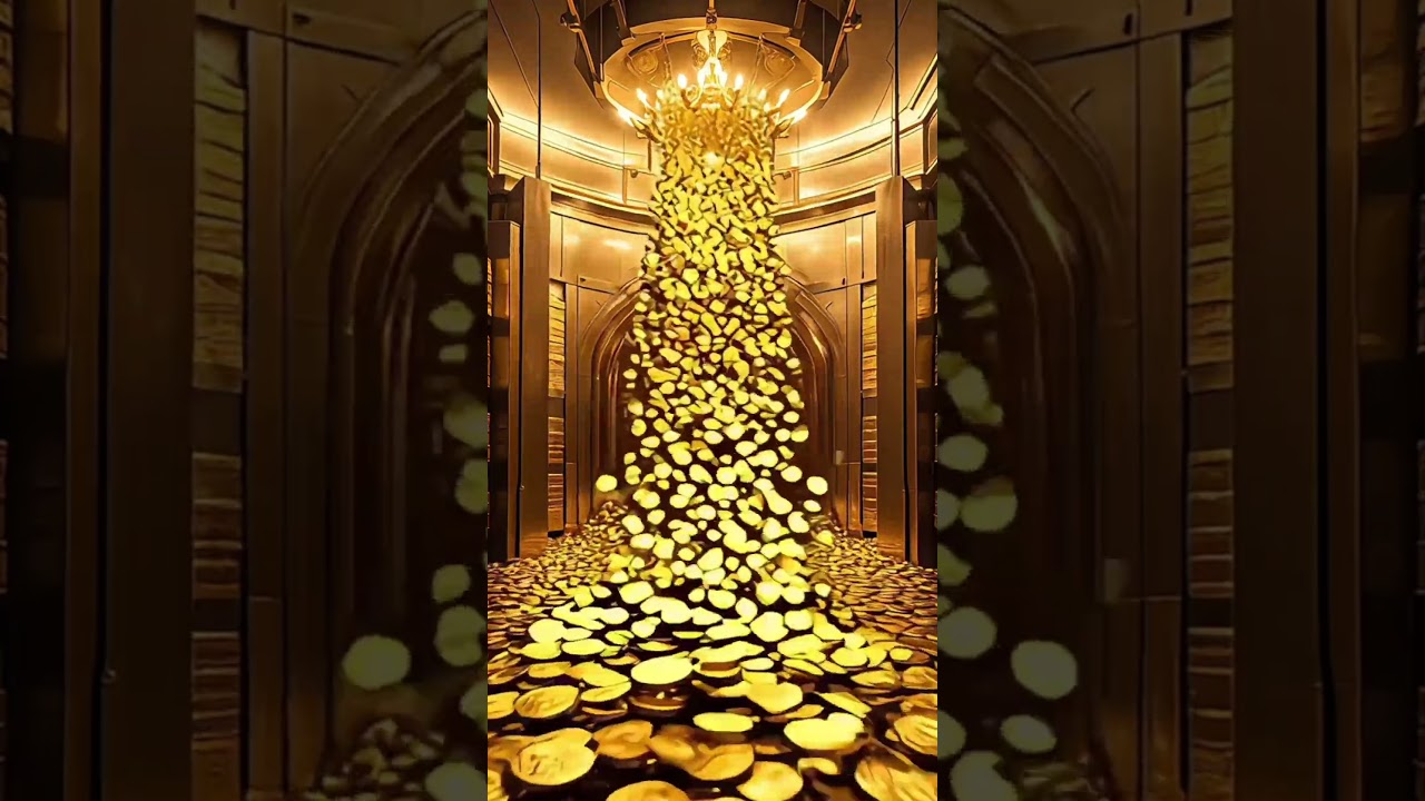 Golden Rain! A Treasure Falls Like a Waterfall! 💰✨ 