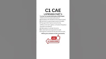 C1 Certificate Advanced English (CAE) Listening Test  - Part 1 with Answers 06.2025 #cae #caexams