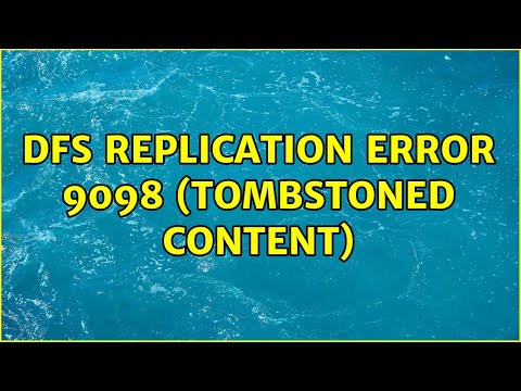 DFS Replication Error