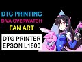 DTG Printing Demo D.VA Overwatch Game Fan Art DTG Printer Epson L1800 & DTG inks Printing T-shirts