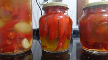 Como curtir uma pimenta no azeite?