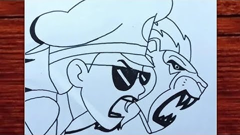 How to Draw little Singham desh ka sipahi - Step by Step Easy