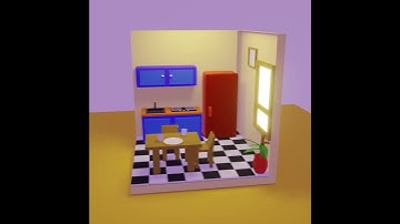 Isometric 3D Kitchen #blender #3danimation #gaming #artist #3dart #film #unrealengine #animator