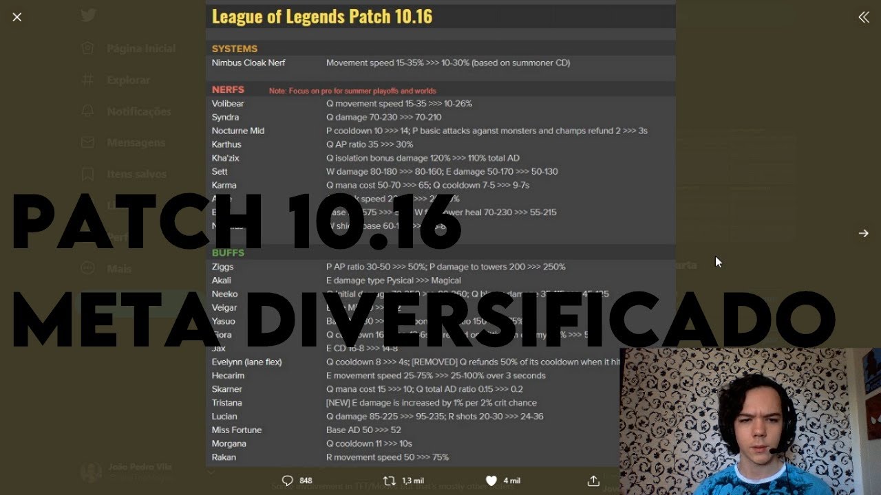 O META MAIS VARIADO DO LOL? | Análise da Prévia do Patch 10.16