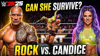 THE ROCK vs CANDICE… THIS GOT CRAZY 😱🔥 #wwe2k25 #wwe #gaming 
