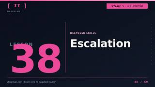 IT Basics Lesson 38: Escalation and handoffs | Dargslan IT Basics Series