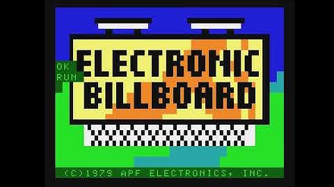 Electronic Billboard + audio intro - (1979) - APF Imag Machine - DEMO