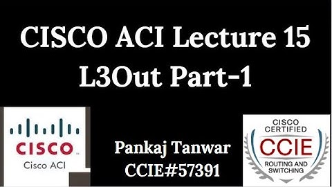CISCO ACI LECTURE 15 (L3out Part 1) CCIE 57391