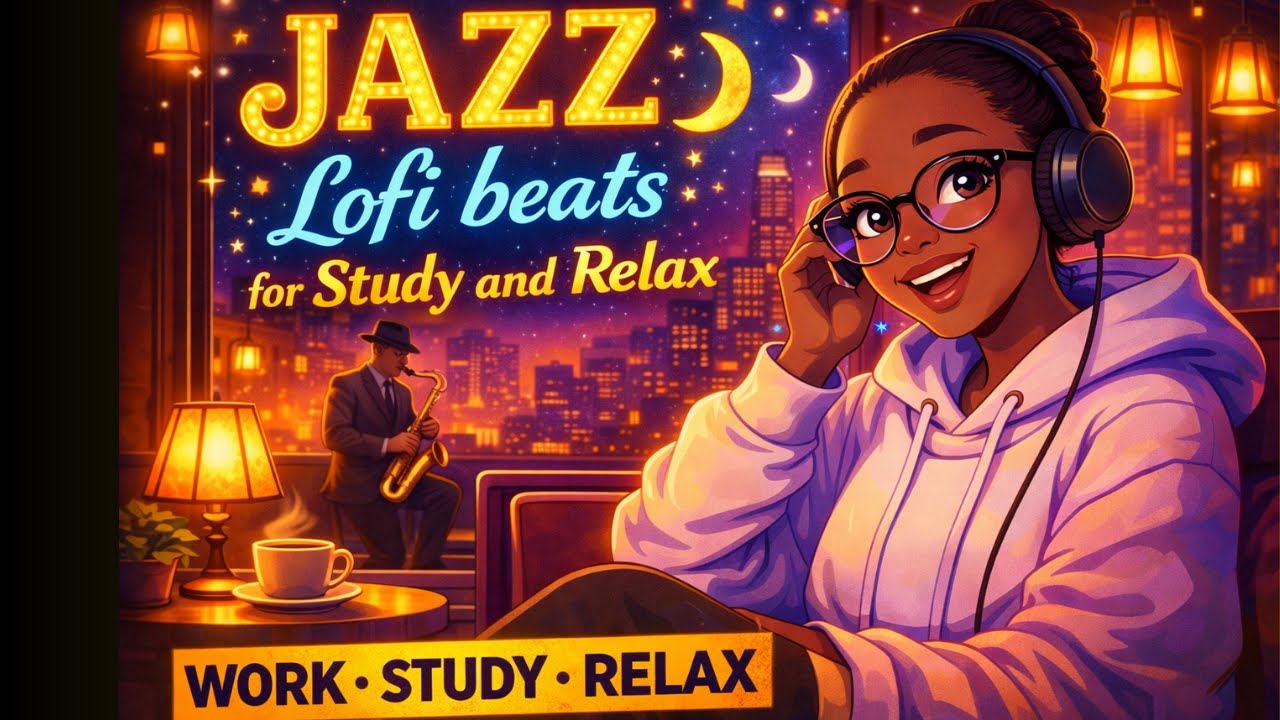 Late Night Jazz Café🌙 Chill Lofi Beats for Study & Relax