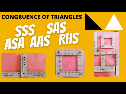 Congruence of Triangle working Model || Working model of Maths for class 7,8,9 || SSS, SAS, ASA, RHS