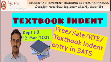 Text Book Indent Completion in SATS | Free/Sale/RTE Textbook indent entry | Connect and Learn