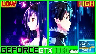 (GTX 1060) Accel World vs Sword Art Online: Deluxe Edition PC [Min. VS Max. Comparison ]
