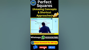 Perfect Square Concepts | ‎@AnilNairClasses  #mathstricks #problemsolving #shortcuts #perfectsquare