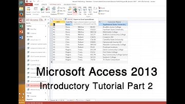Introduction to MS Access Part 2