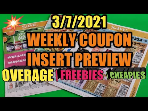 3/7-13/2021 WEEKLY COUPON INSERT PREVIEW | OVERAGE | CHEAPIES | FREEBIES