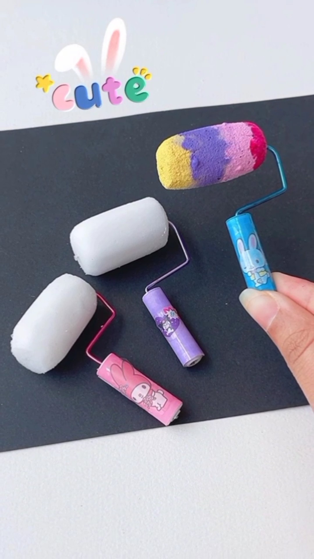 DIY mini paint roller ??️ #shorts #tonniartandcraft #love #diy #craft #art
