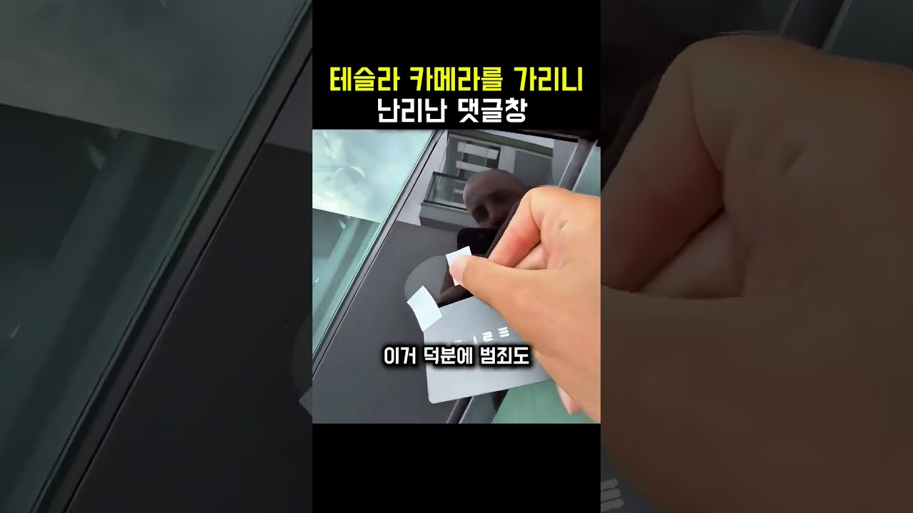 테슬라 모든 카메라를 가리니 생긴일