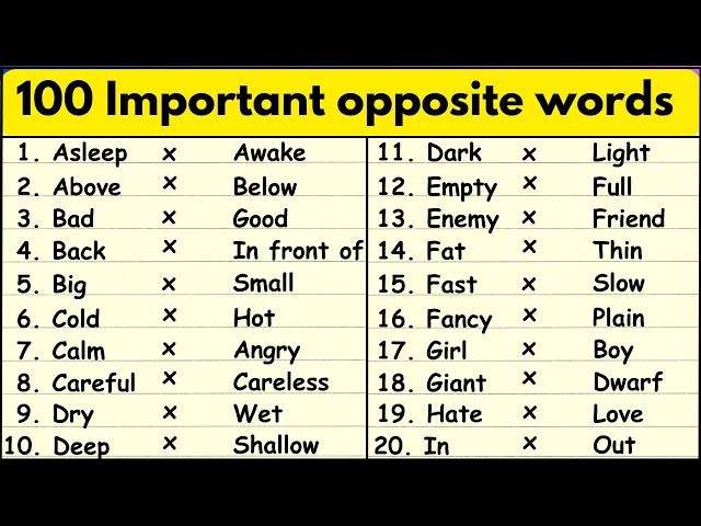 English With Mukesh - Opposite words . . . . .. #vocabulary