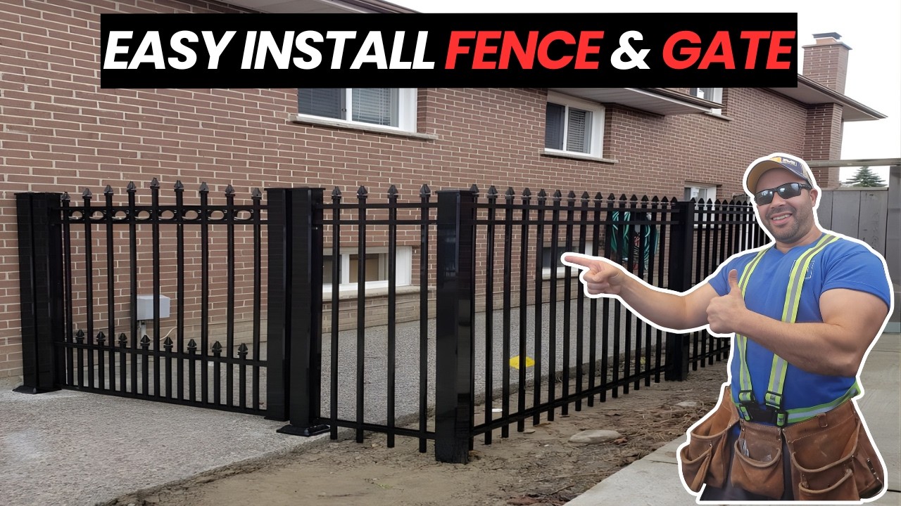 Fence and Gate Installation 2 Single Gates + Double Gate #fence # ...