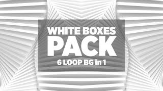 #14 White Boxes Loop Backgrounds Pack // Videohive
